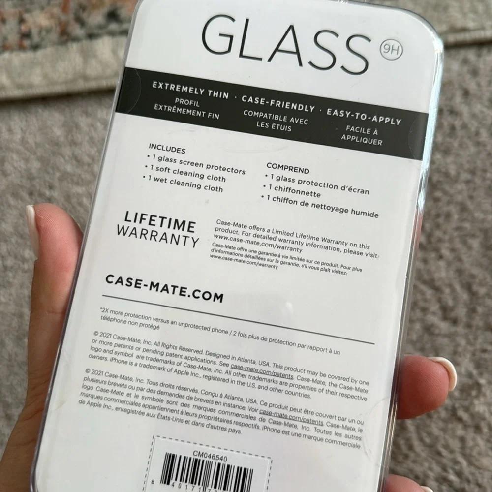 NEW- CaseMate Glass Screen Protector for 2021 IPhone